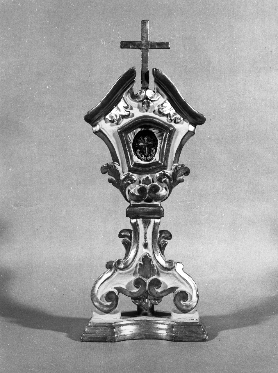 Reliquiario del S. Legno della Croce (reliquiario - a ostensorio) - bottega toscana (fine/inizio secc. XVIII/ XIX)