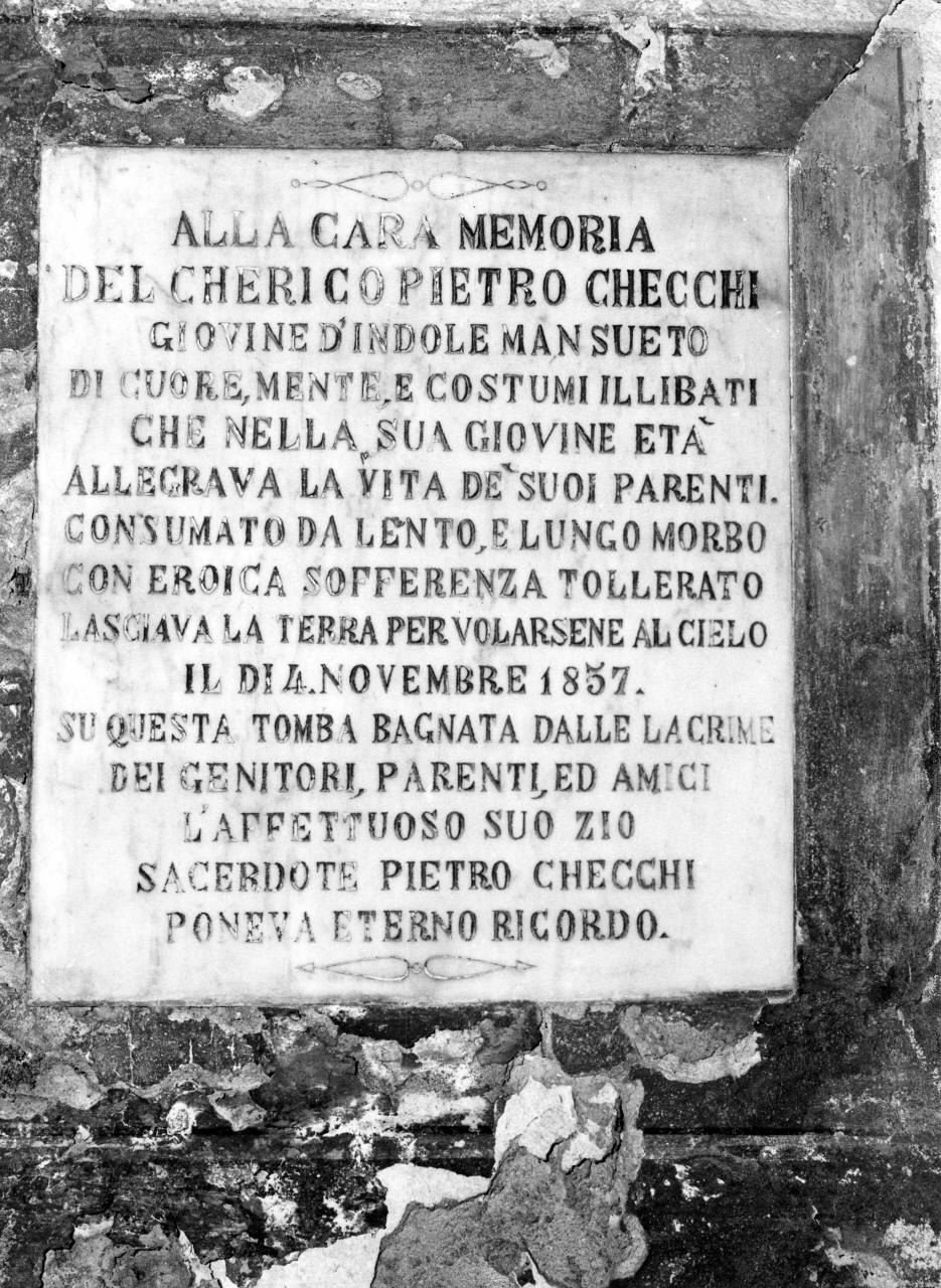 lastra tombale - bottega toscana (sec. XIX)