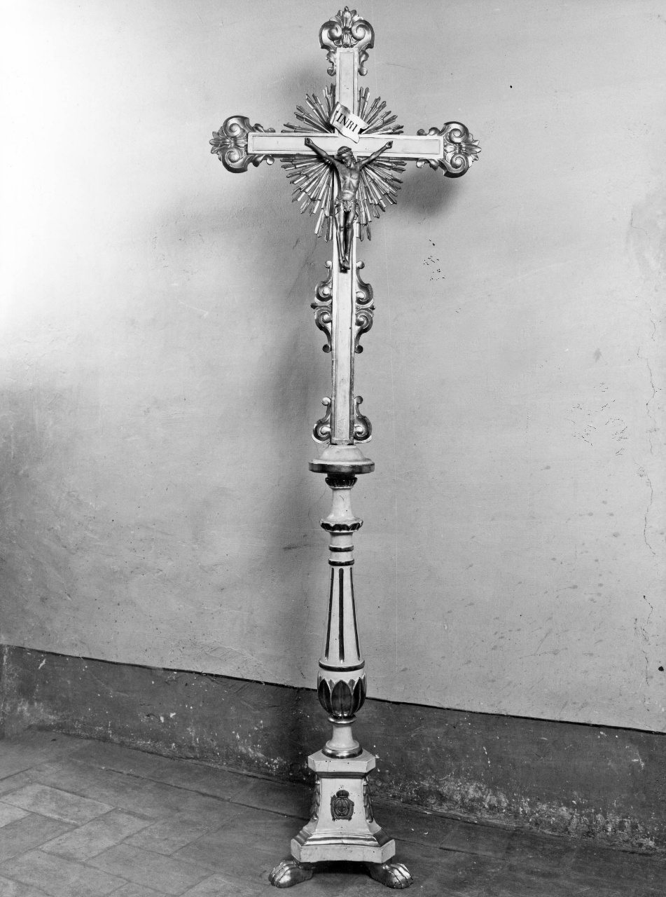 candeliere d'altare, serie - bottega fiorentina (seconda metà sec. XIX)