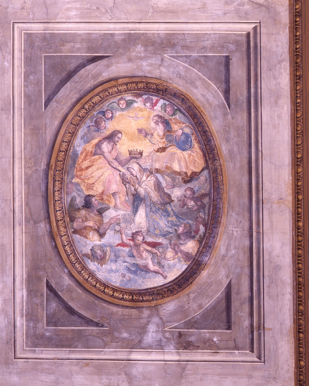 incoronazione di Maria Vergine (dipinto) di Allori Alessandro (scuola) (sec. XVI)