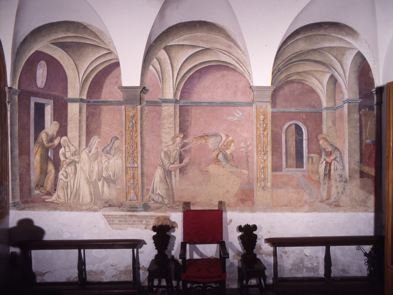 Annunciazione con San Girolamo (dipinto) - ambito fiorentino (sec. XVI)