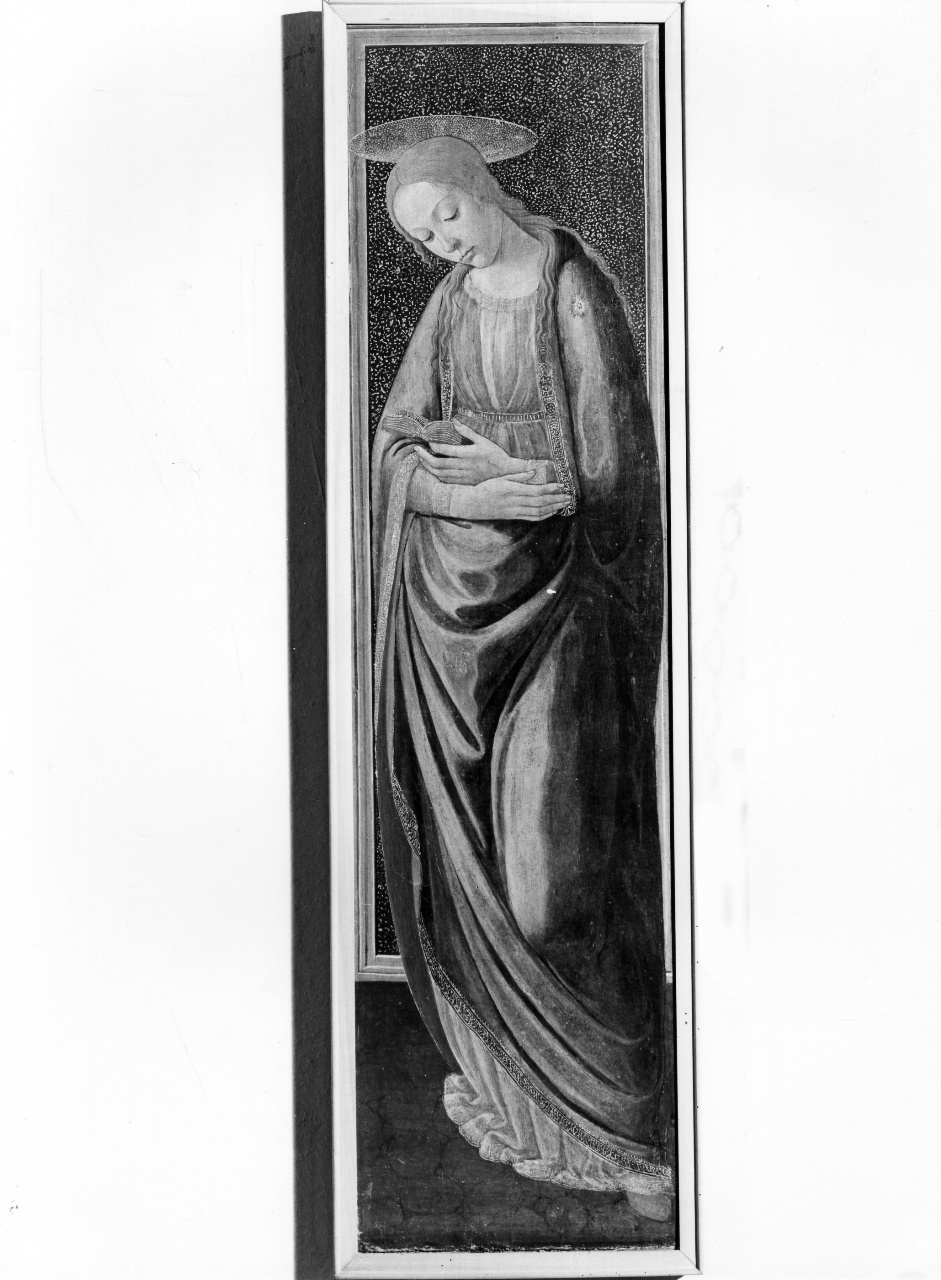 Madonna annunciata (dipinto) di Jacopo del Sellaio (sec. XV)