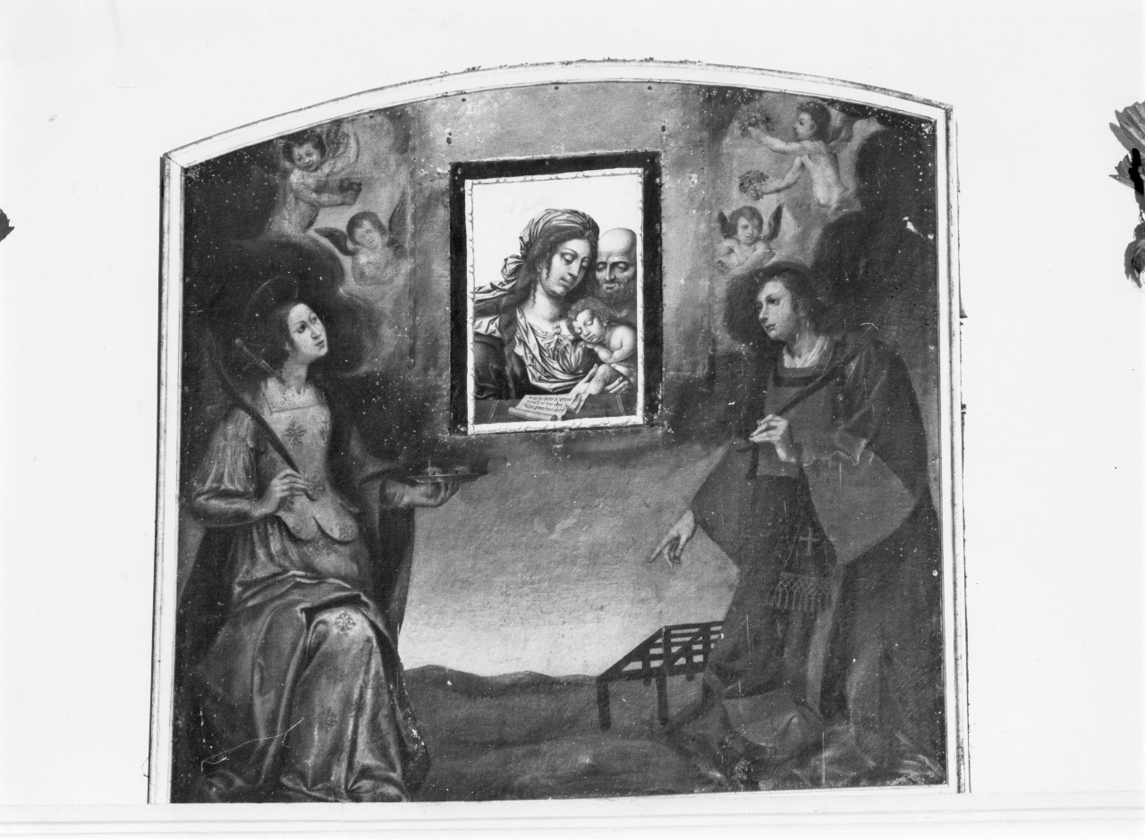 Santa Lucia e San Lorenzo (dipinto) di Corsineri Francesco (sec. XVII)