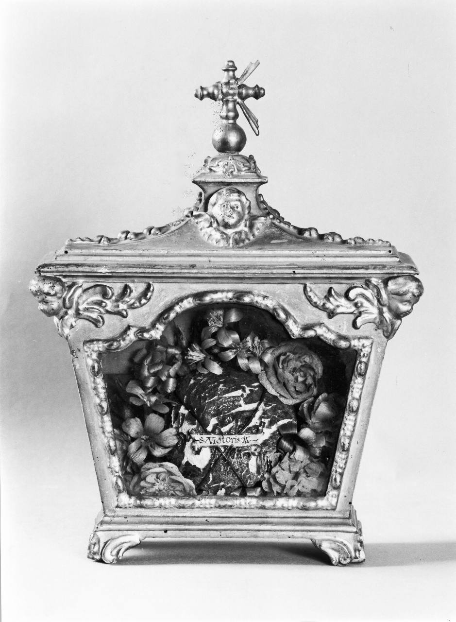 reliquiario a teca - a urna, serie - bottega fiorentina (fine sec. XVIII)