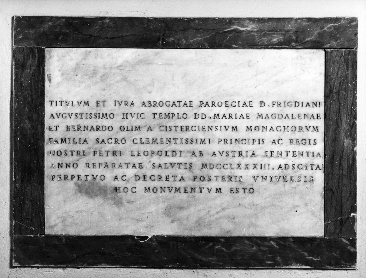 lapide commemorativa - bottega fiorentina (sec. XVIII)