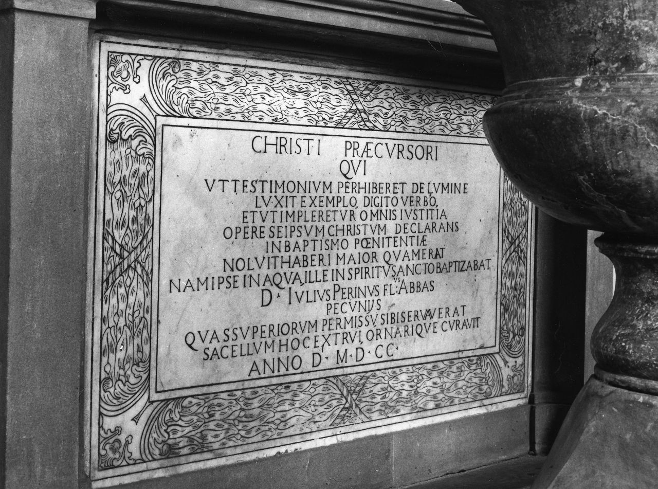 lapide commemorativa - bottega fiorentina (sec. XVIII)