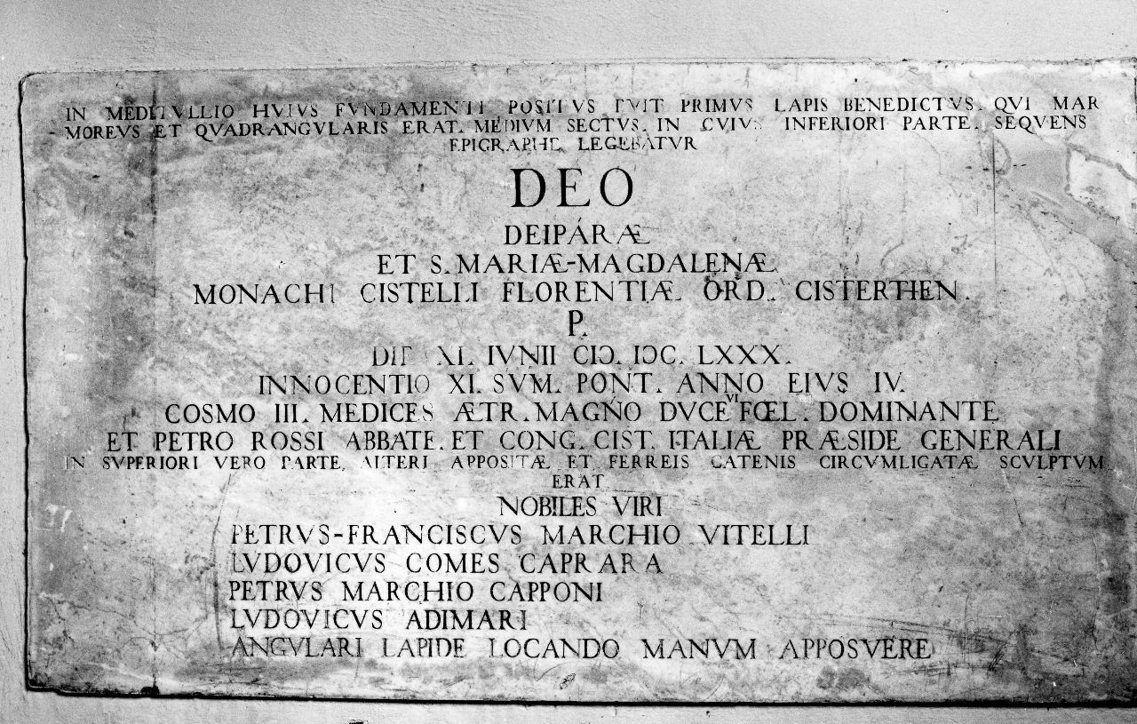 lapide commemorativa - bottega toscana (sec. XVII)