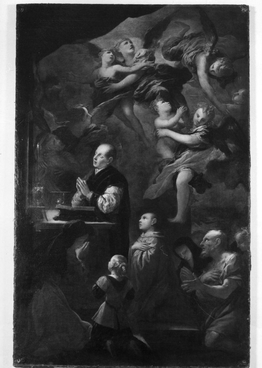 visione di San Bernardo mentre celebra la messa (dipinto) di Dandini Pietro (sec. XVII)