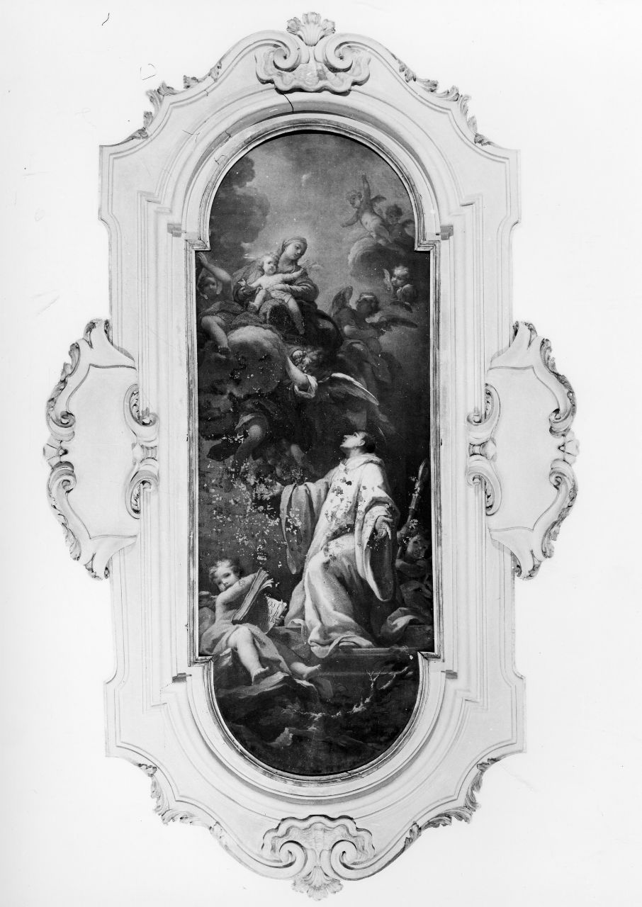 apparizione della Madonna a San Bernardo (dipinto) di Bonechi Matteo (sec. XVIII)
