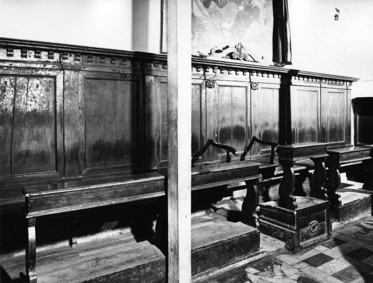 stalli del coro - bottega toscana (fine/inizio secc. XVII/ XVIII)