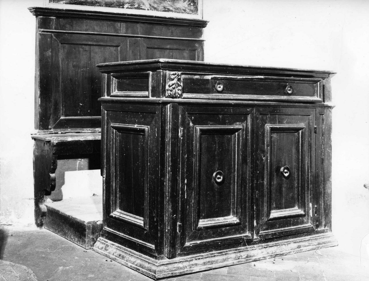 banco di confraternita, serie - bottega toscana (sec. XVII)