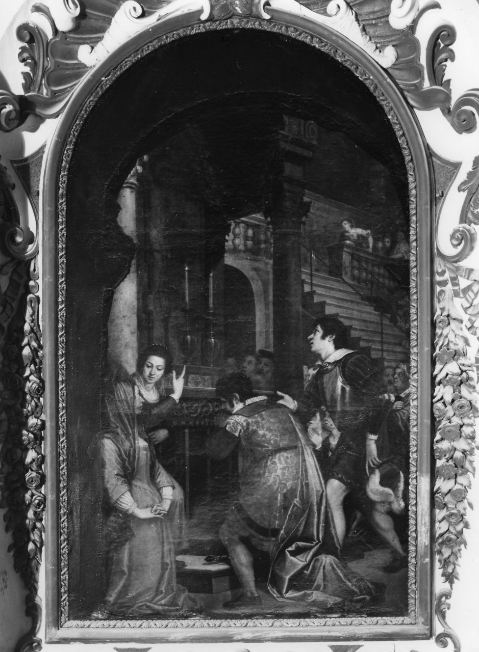 San Giovanni Gualberto riceve l'approvazione del Crocifisso (dipinto) di Cresti Domenico detto Passignano (secc. XVI/ XVII)