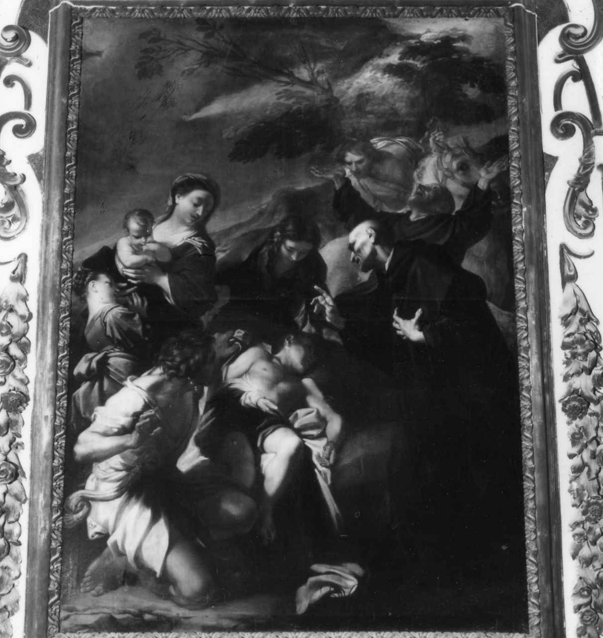San Benedetto resuscita un fanciullo (dipinto) di Redi Tommaso (sec. XVIII)