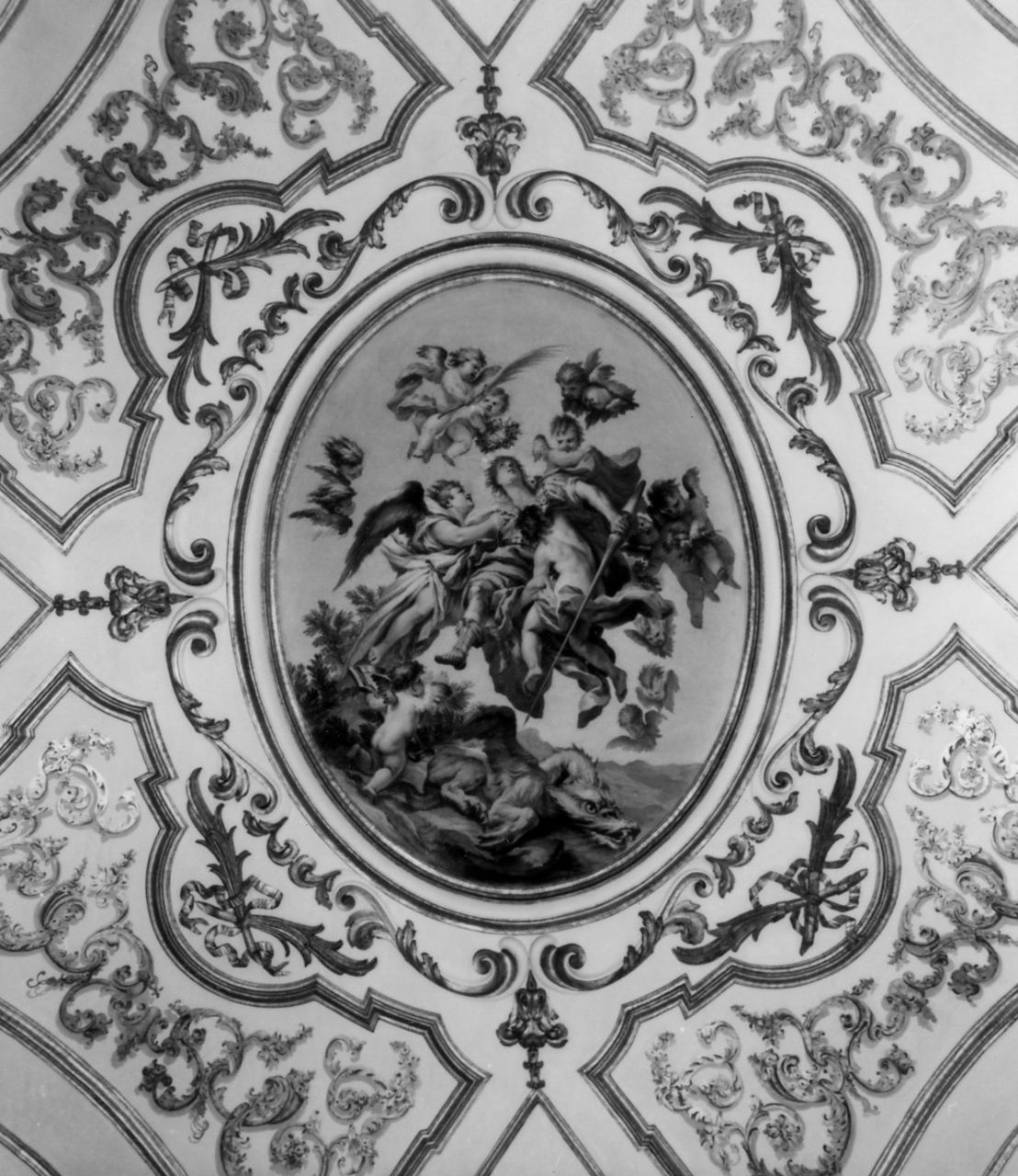 San Giorgio e il drago (dipinto) di Gherardini Alessandro (sec. XVIII)