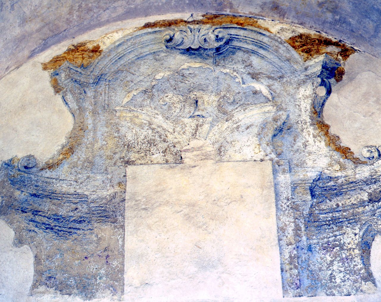 finta architettura (dipinto, frammento) - ambito fiorentino (sec. XVII)