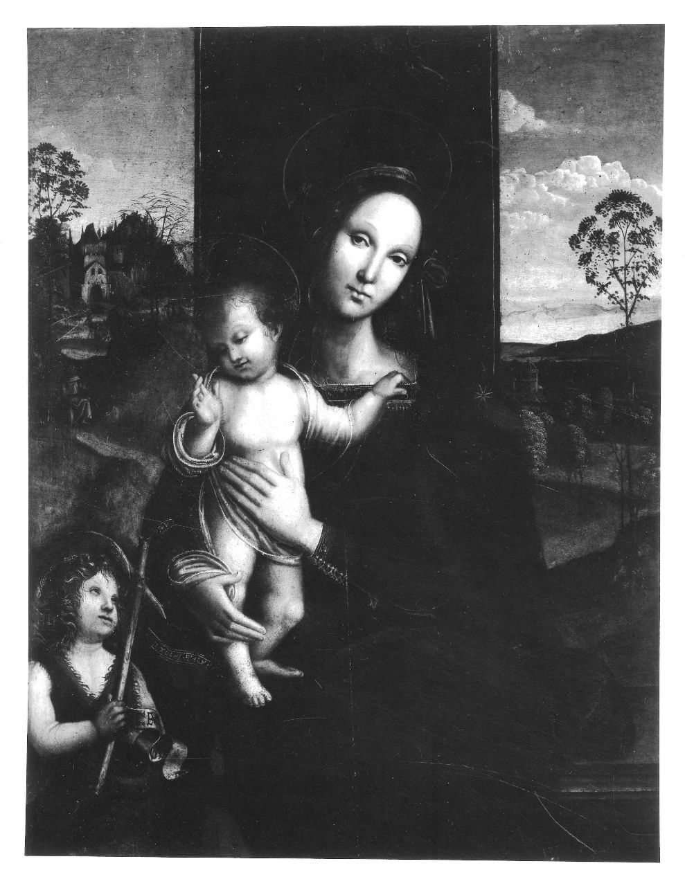 Madonna con Bambino e San Giovannino (dipinto) di Soggi Niccolò (attribuito) (primo quarto sec. XVI)