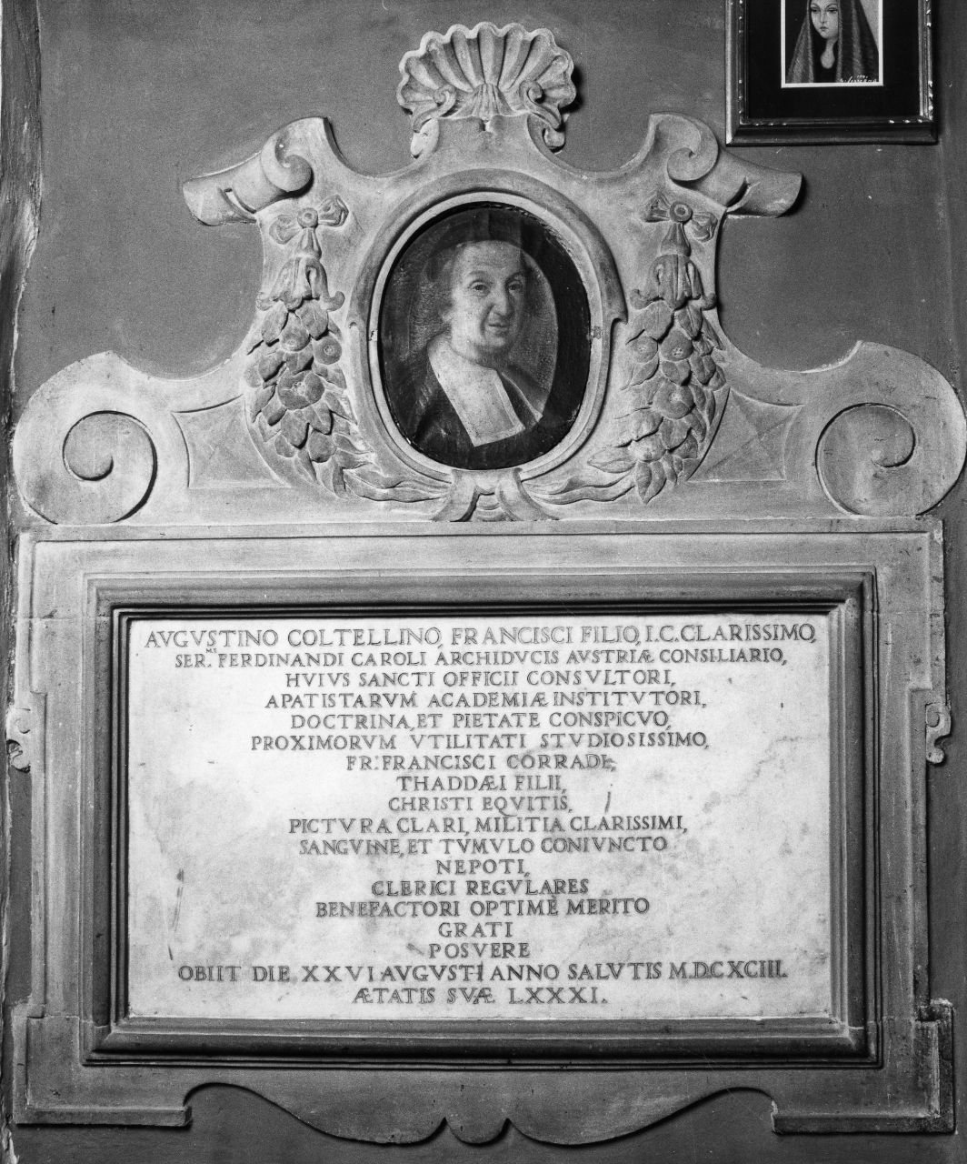 ritratto di Agostino Coltellini (monumento funebre) di Galletti Filippo Maria - manifattura fiorentina (sec. XVII)