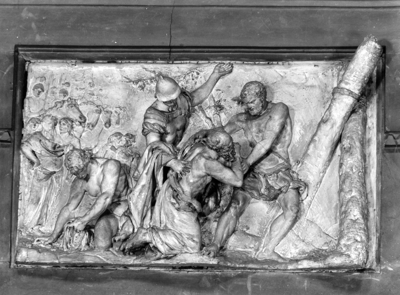 martirio di Sant'Andrea (rilievo) di Capezzuoli Giovanni Battista (terzo quarto sec. XVIII)