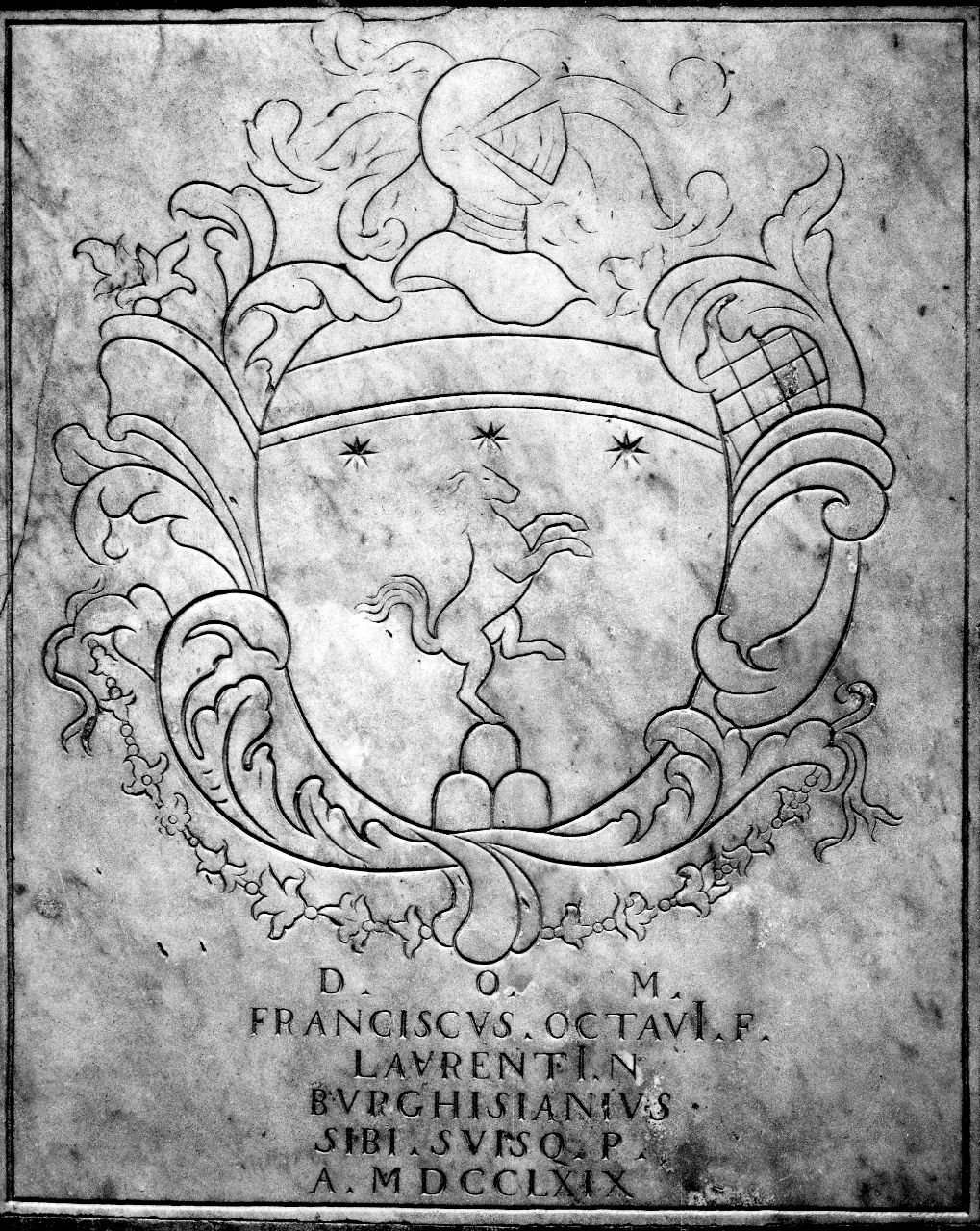 lastra tombale - manifattura toscana (sec. XVIII)