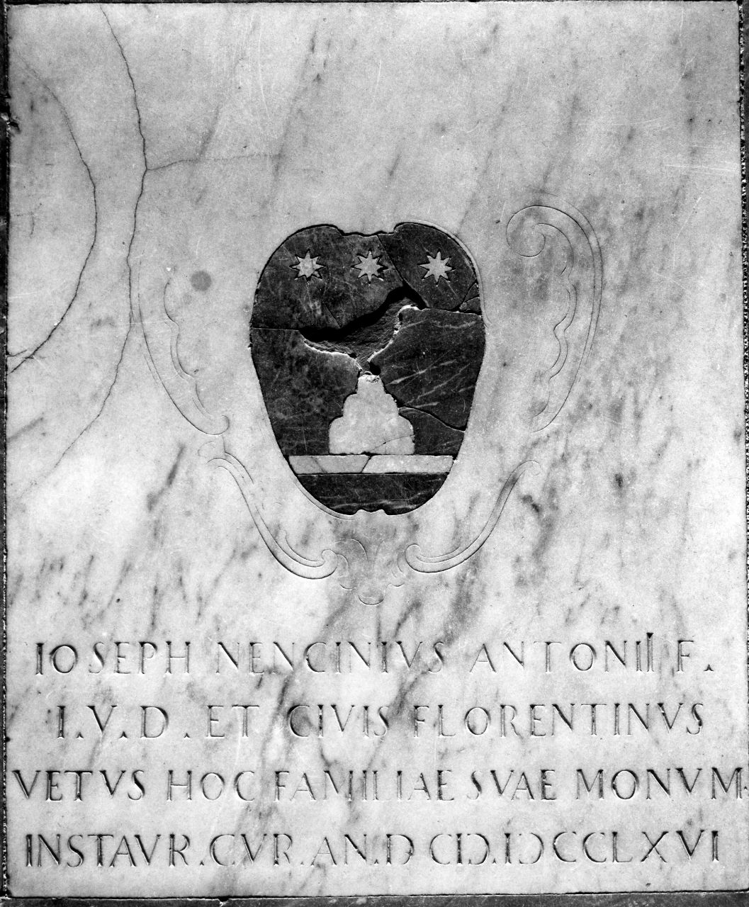 lastra tombale - manifattura toscana (sec. XVIII)