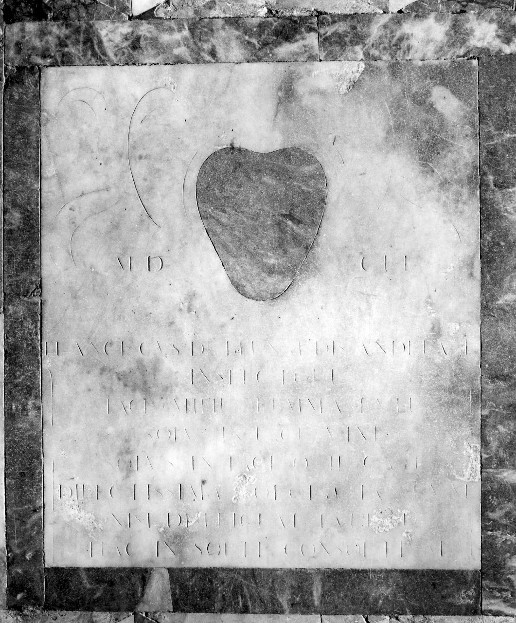 lastra tombale - manifattura toscana (sec. XVII)