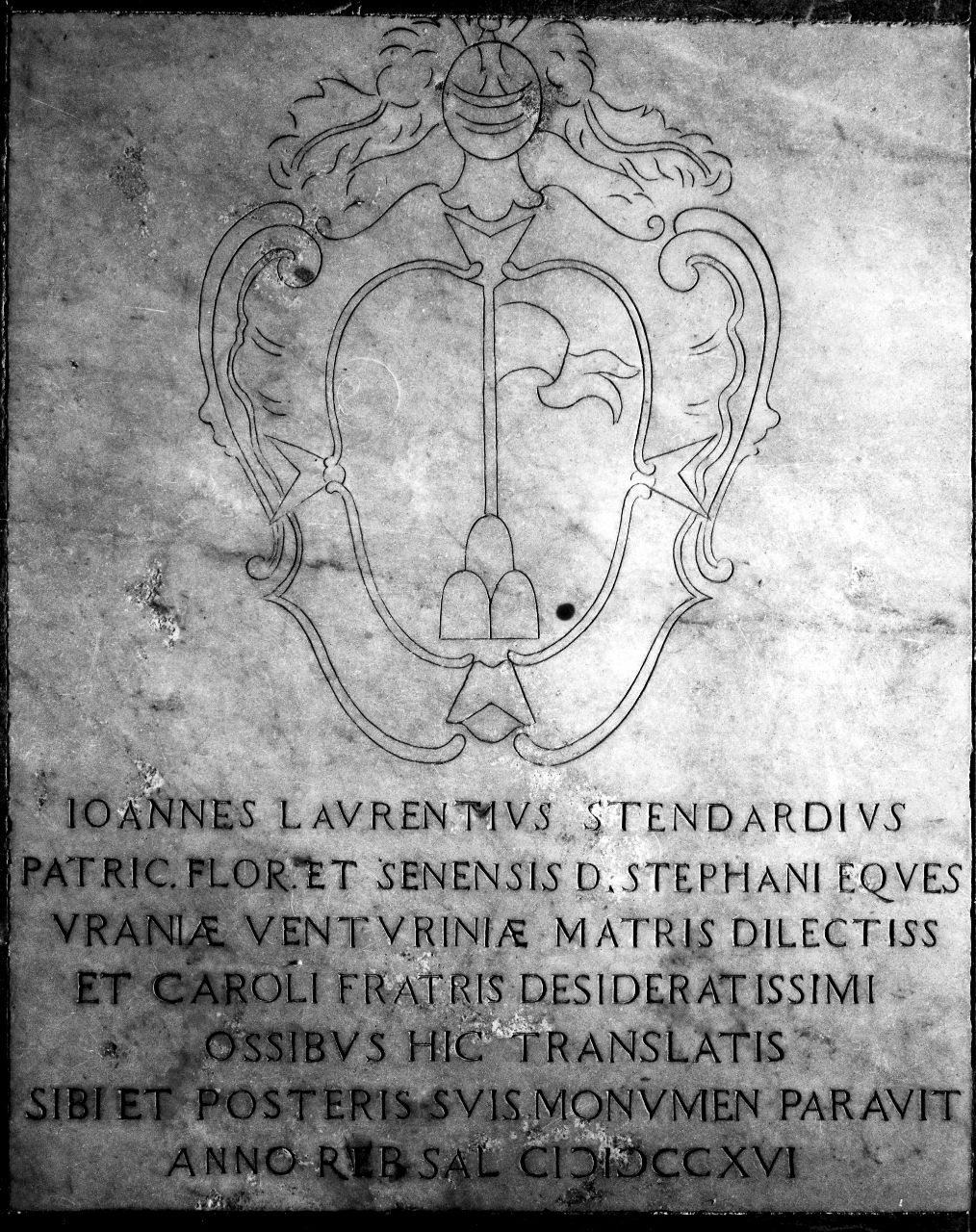 lastra tombale - manifattura toscana (sec. XVIII)