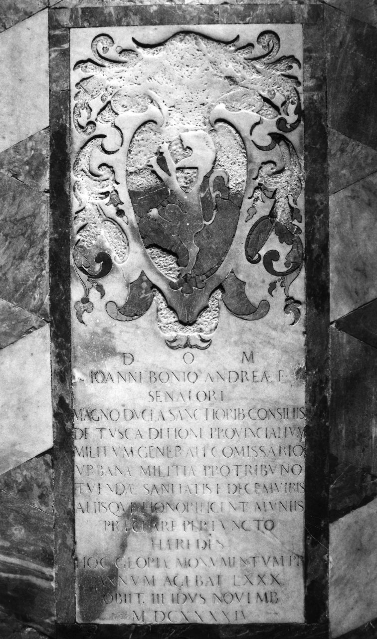 lastra tombale - manifattura toscana (sec. XVII)