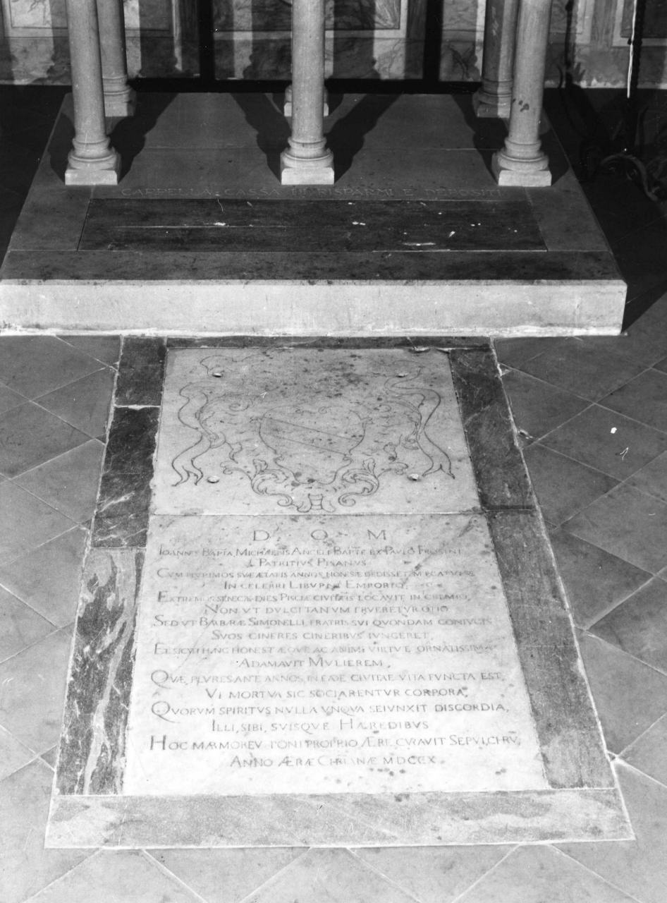 lapide tombale - bottega toscana (sec. XVIII)