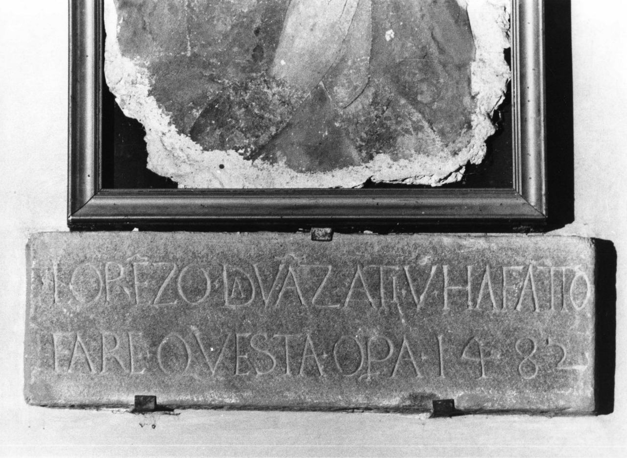lapide documentaria - bottega toscana (sec. XV)