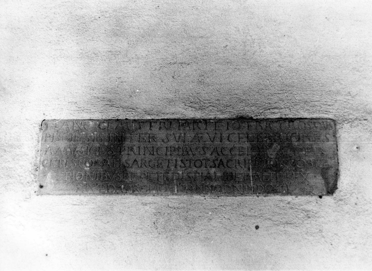 lapide - bottega toscana (sec. XVII)