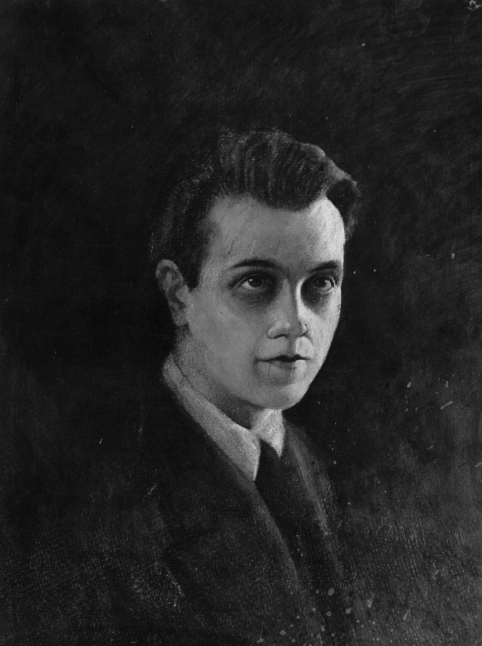 ritratto del musicista Benvenuti (?), ritratto d'uomo (dipinto) - ambito russo (terzo quarto sec. XX)