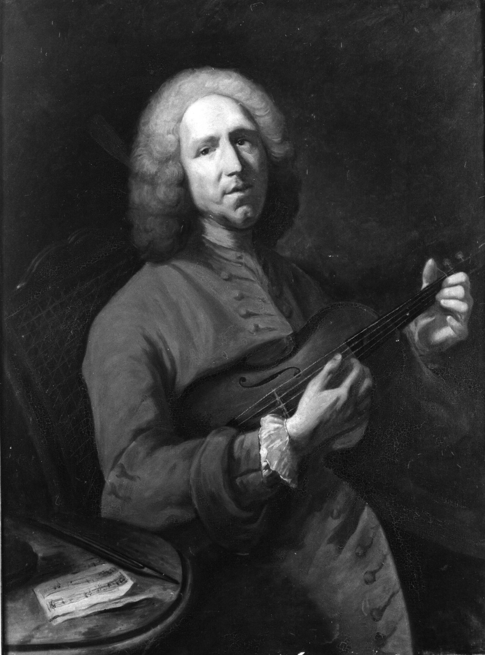 Jean Philippe Rameau, ritratto d'uomo (dipinto) - ambito francese (terzo quarto sec. XVIII)