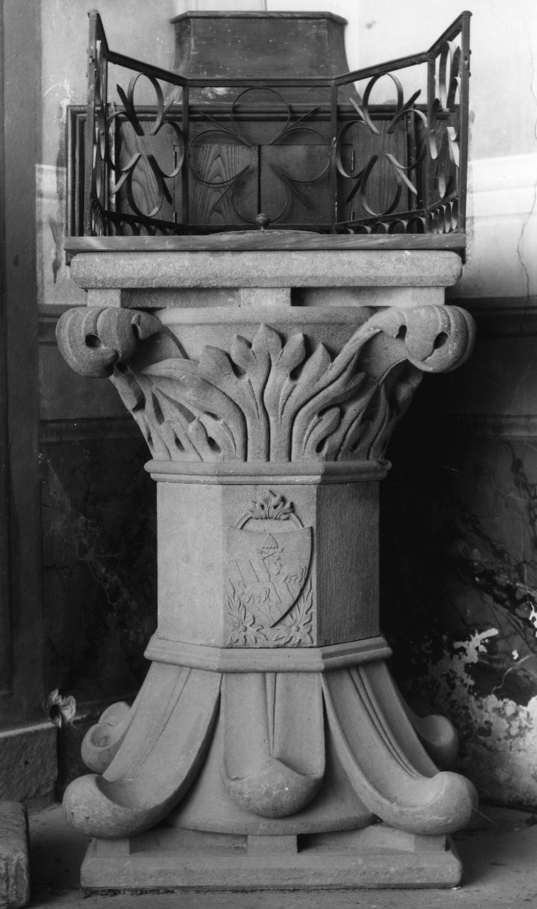 fonte battesimale - bottega toscana (primo quarto sec. XX)