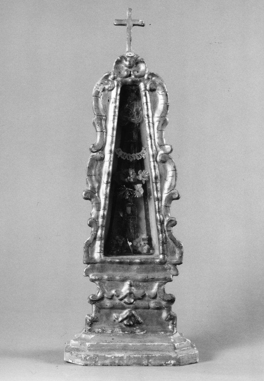 reliquiario architettonico - a piramide, serie - bottega toscana (seconda metà sec. XVIII)