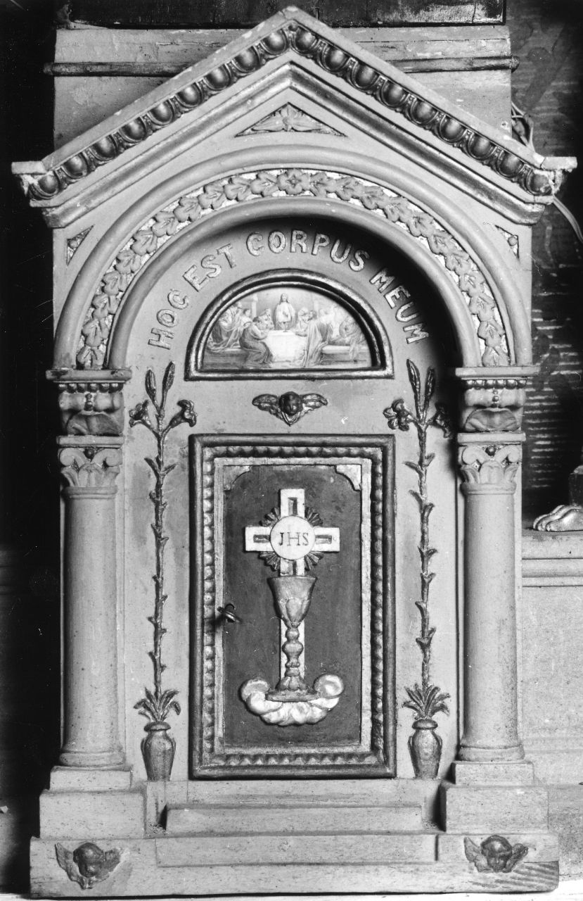 ultima cena (tabernacolo) - ambito toscano (prima metà sec. XX)