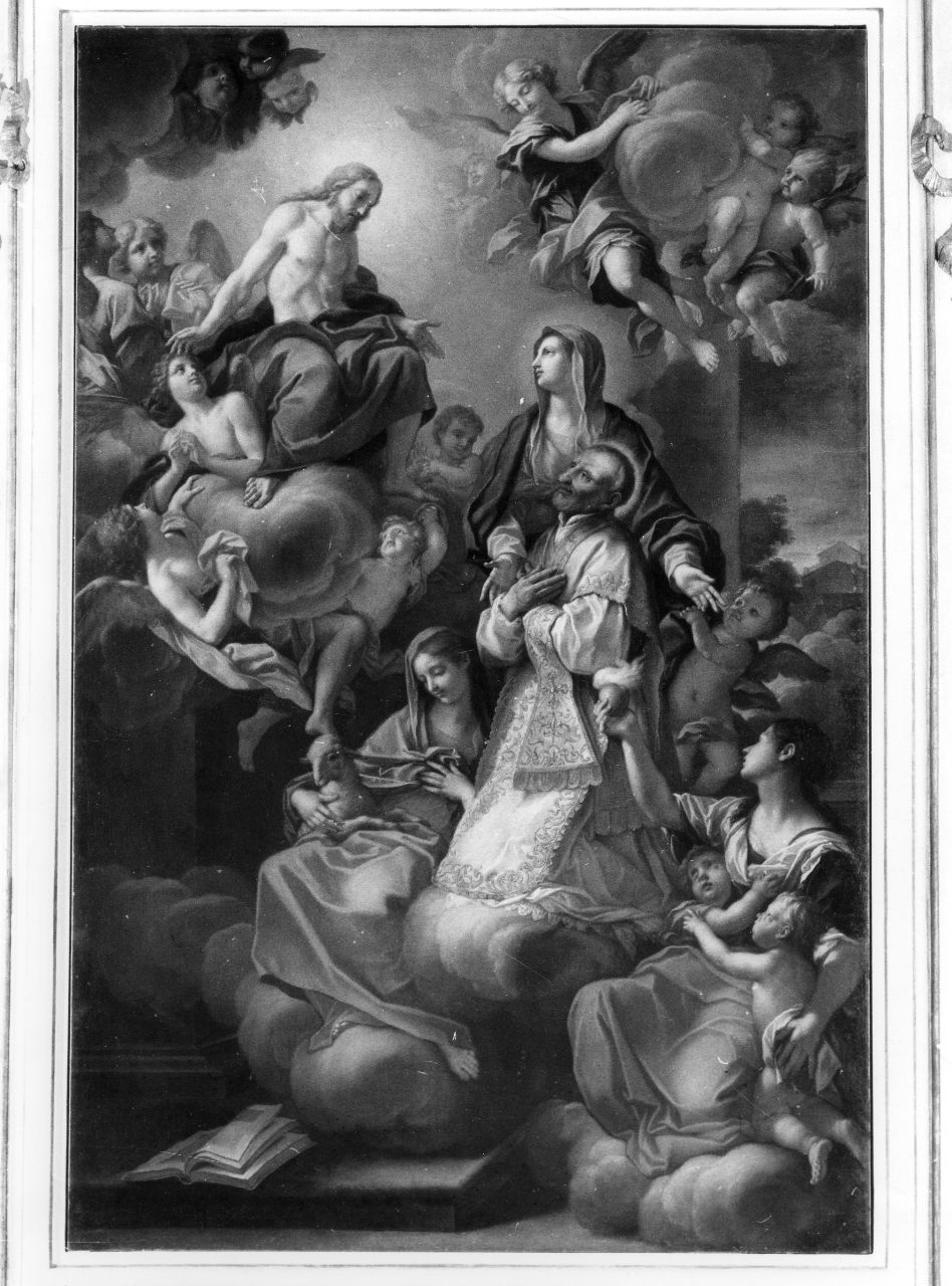 San Vincenzo de' Paoli presentato al Redentore dalla Madonna (dipinto) di Puglieschi Antonio (sec. XVIII)