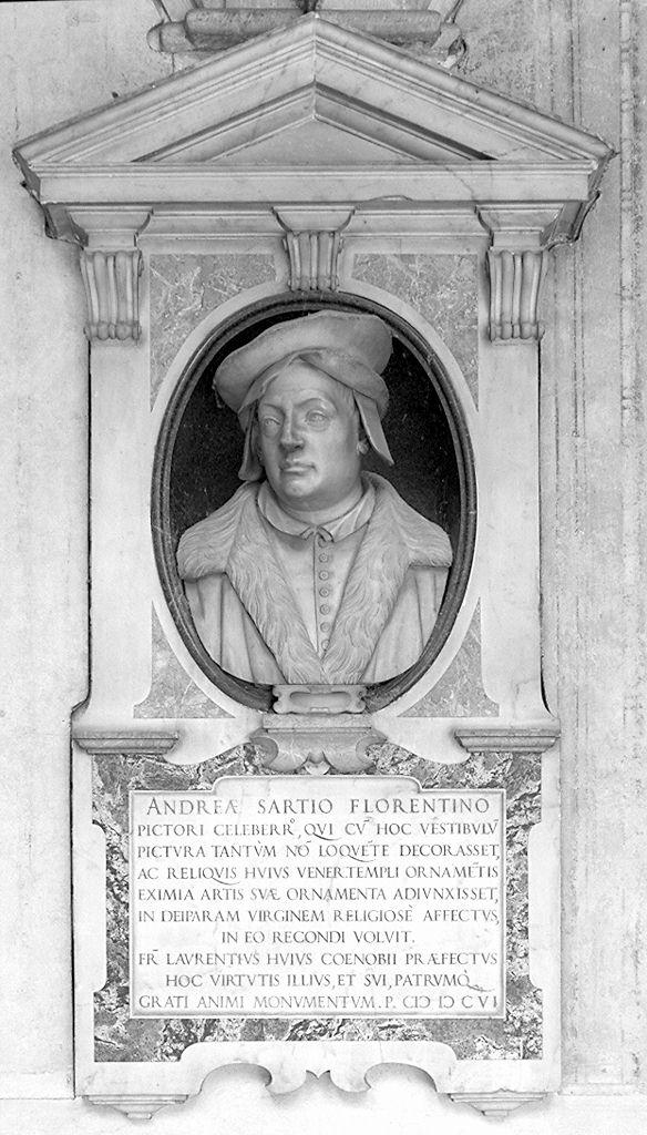 ritratto di Andrea del Sarto (monumento) di Caccini Giovan Battista (sec. XVII)