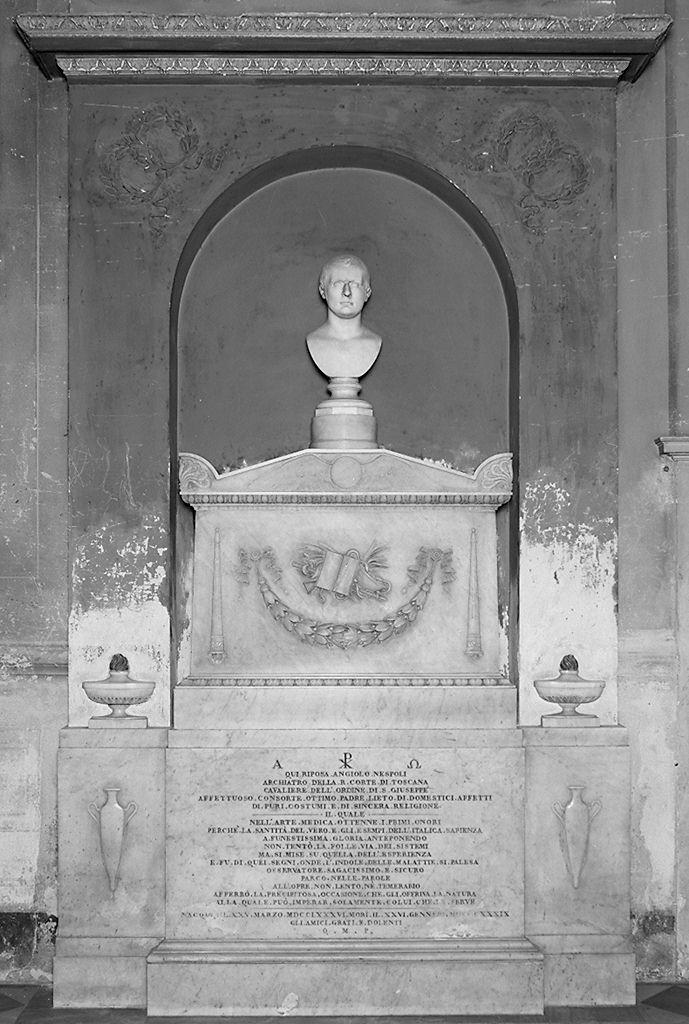 busto ritratto di Angiolo Nespoli (monumento funebre) di Bartolini Lorenzo (sec. XIX)