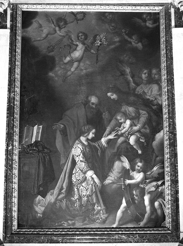 matrimonio mistico di Santa Caterina da Siena (dipinto) di Bilivert Giovanni, Melissi Agostino (sec. XVII)