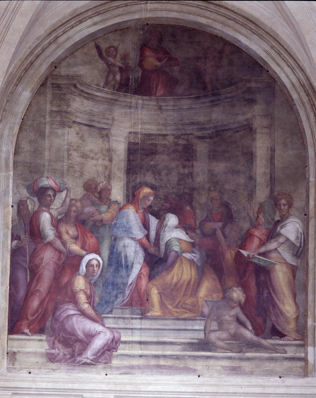 visitazione (dipinto) di Carucci Jacopo detto Pontormo (sec. XVI)