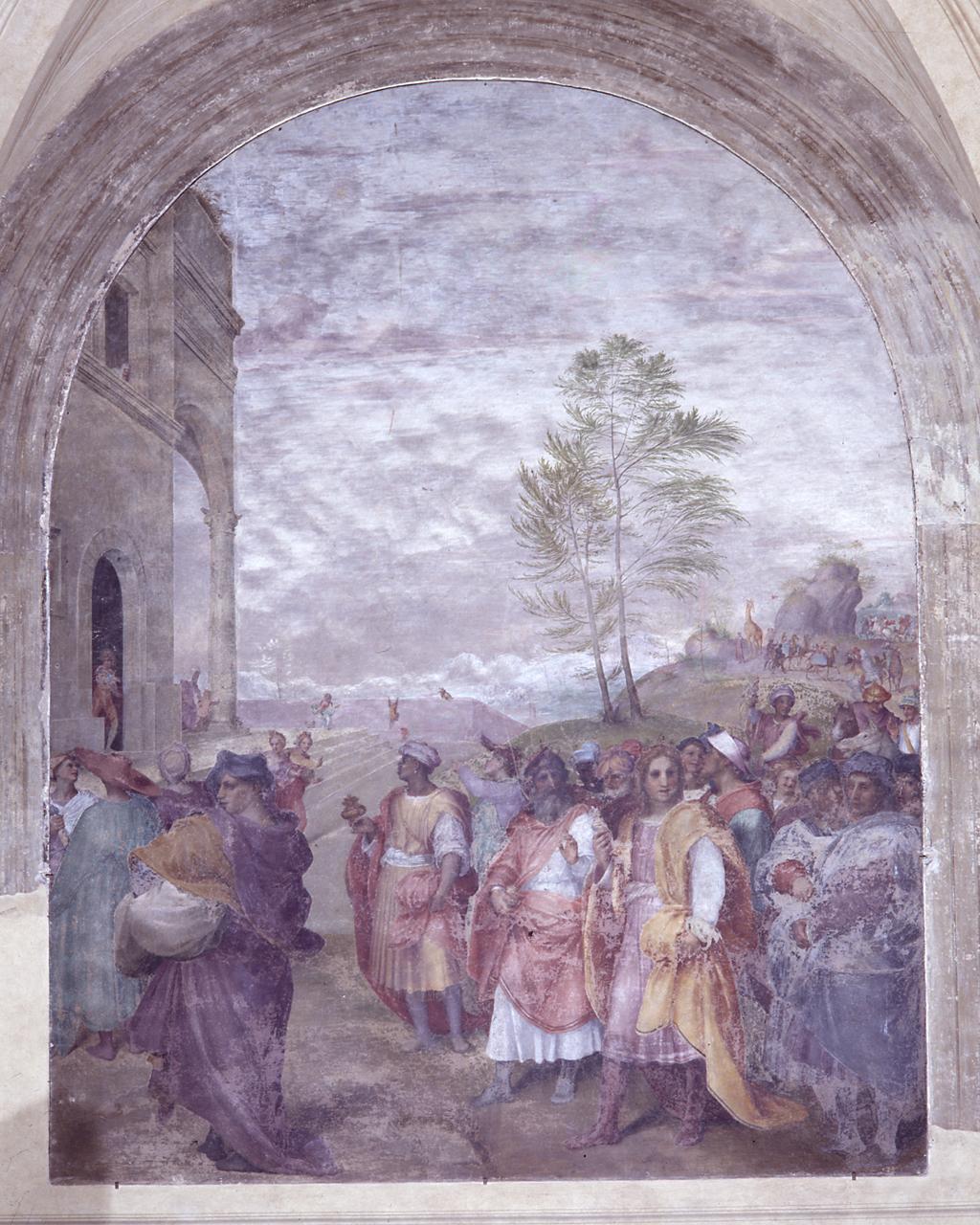 viaggio dei Re Magi a Gerusalemme (dipinto) di Andrea d'Agnolo detto Andrea del Sarto (sec. XVI)