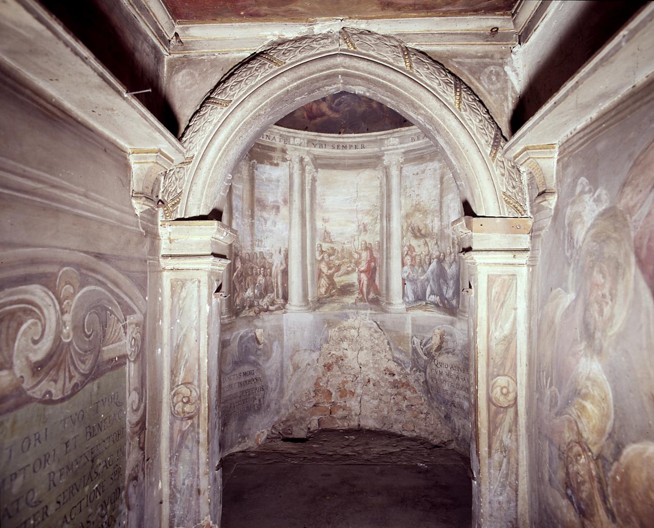 giudizio universale (?), episodi della Passione di Cristo, Dio Padre, angeli (dipinto, ciclo) - ambito toscano (seconda metà sec. XVI)