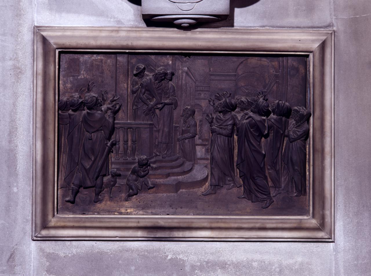 Pilato mostra Cristo al popolo (rilievo) di Jean de Boulogne detto Giambologna (e aiuti) (sec. XVI)