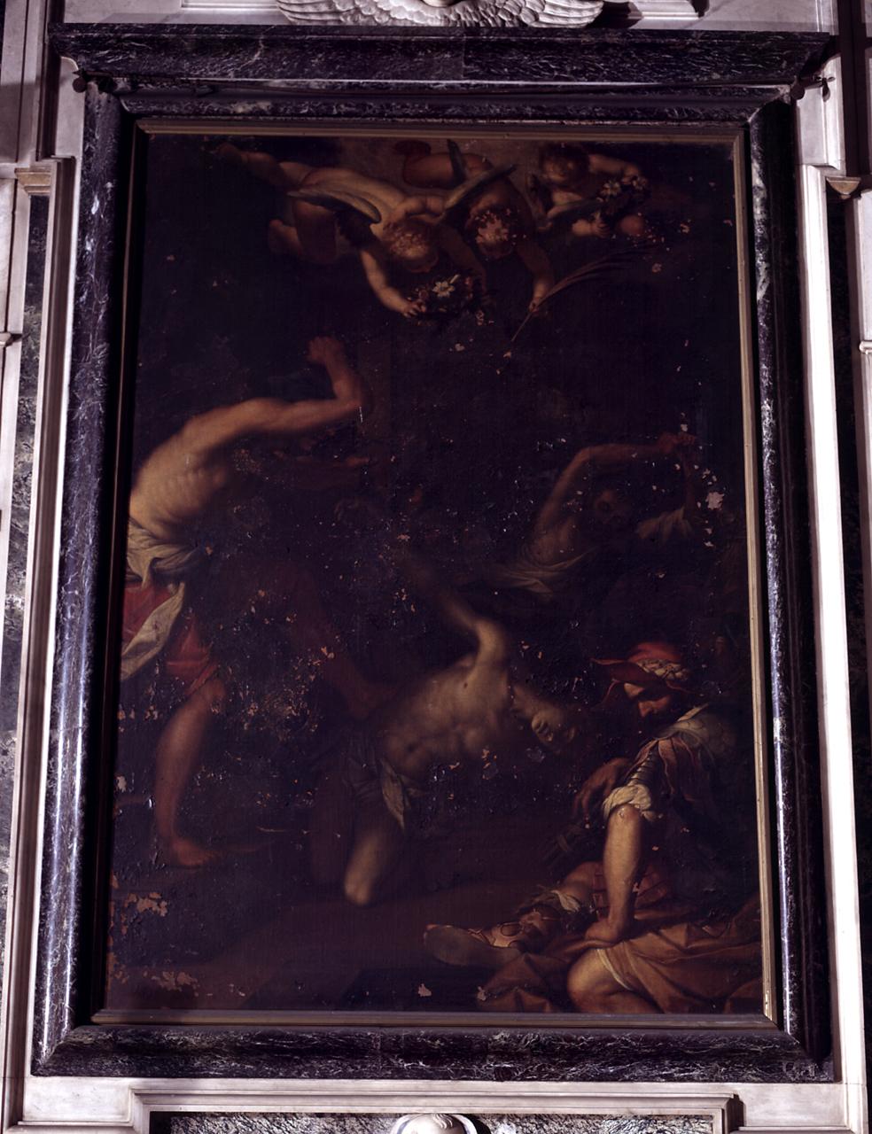 martirio di San Sebastiano (dipinto) di Paggi Giovanni Battista (sec. XVII)