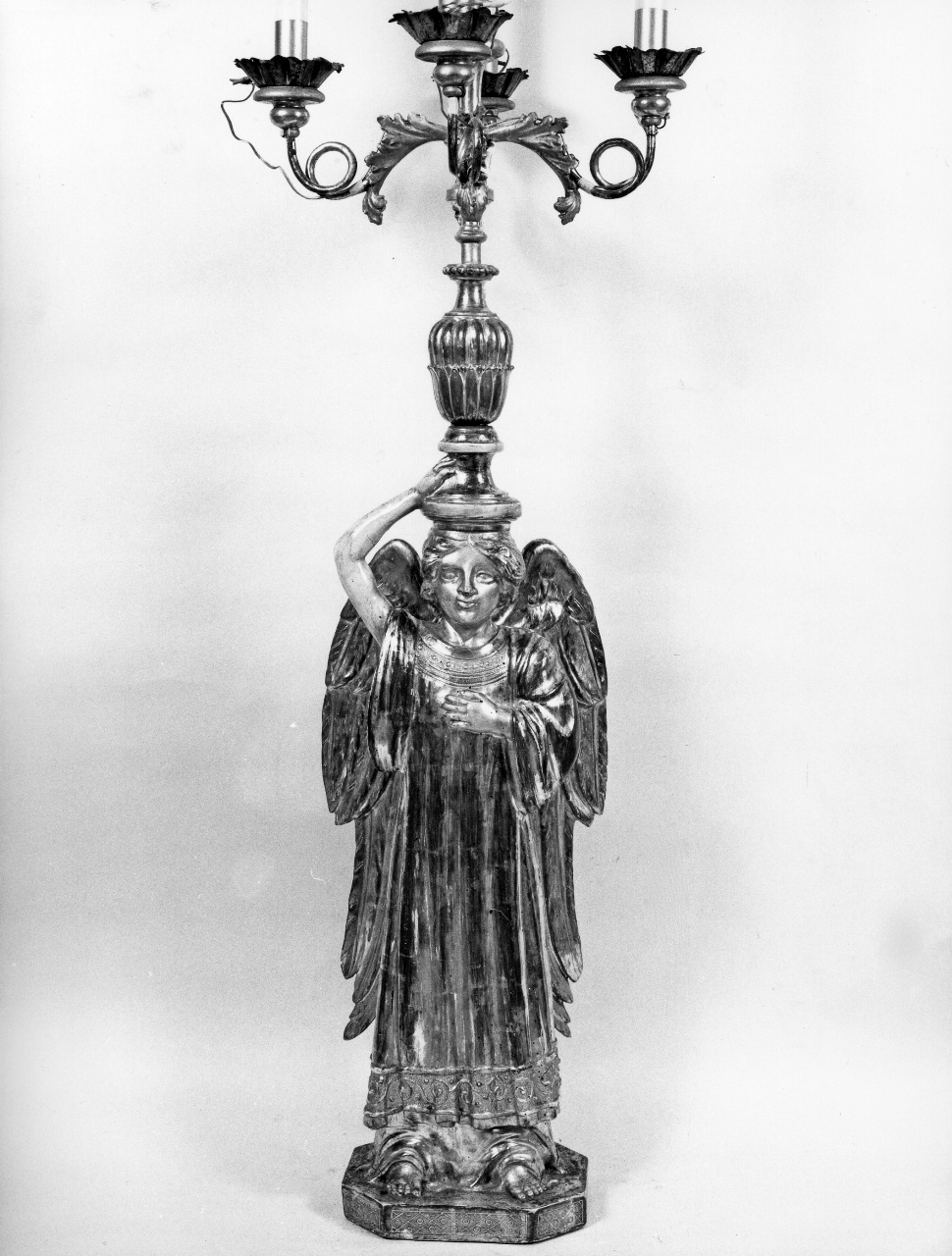 candelabro, serie - bottega toscana (inizio sec. XIX)