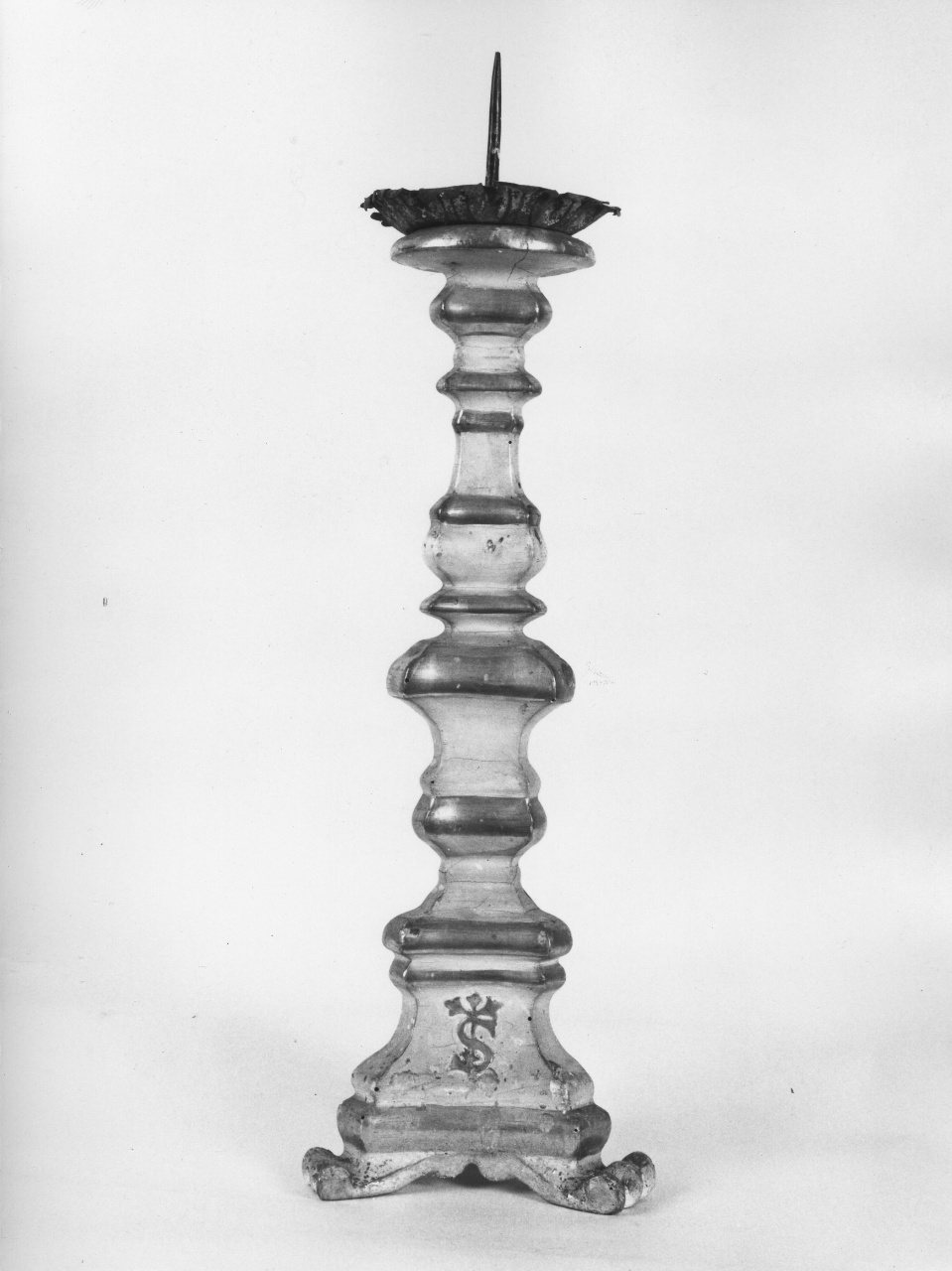 candeliere d'altare, serie - bottega toscana (seconda metà sec. XVIII)