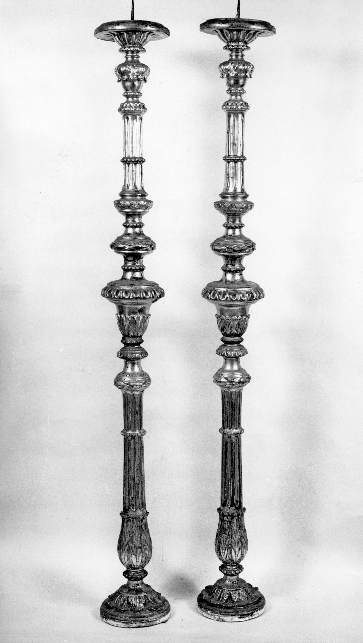 candeliere, serie - bottega toscana (seconda metà sec. XVIII)