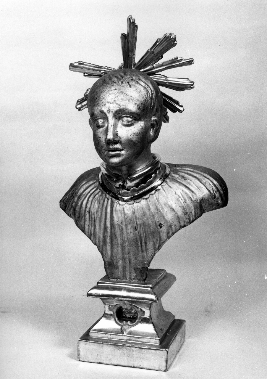 reliquiario - a busto - bottega toscana (fine/inizio secc. XVIII/ XIX)