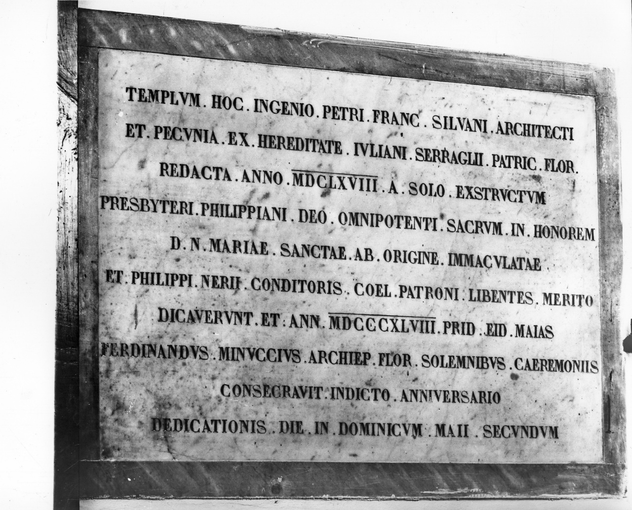 lapide commemorativa - bottega fiorentina (sec. XIX)