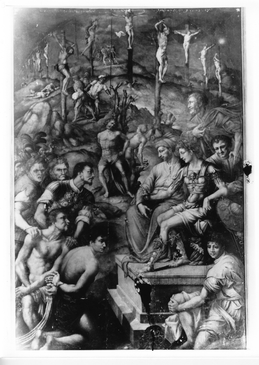 diecimila santi martiri del monte Ararat (dipinto) di Van der Straet Jan detto Giovanni Stradano (sec. XVI)